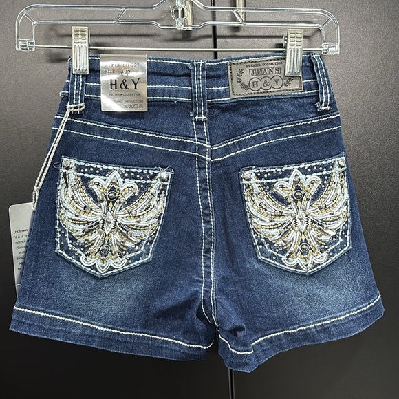H&Y Premium embroidered/rhinestones back pockets,high rise,belt loop,stretch - Picture 1 of 8